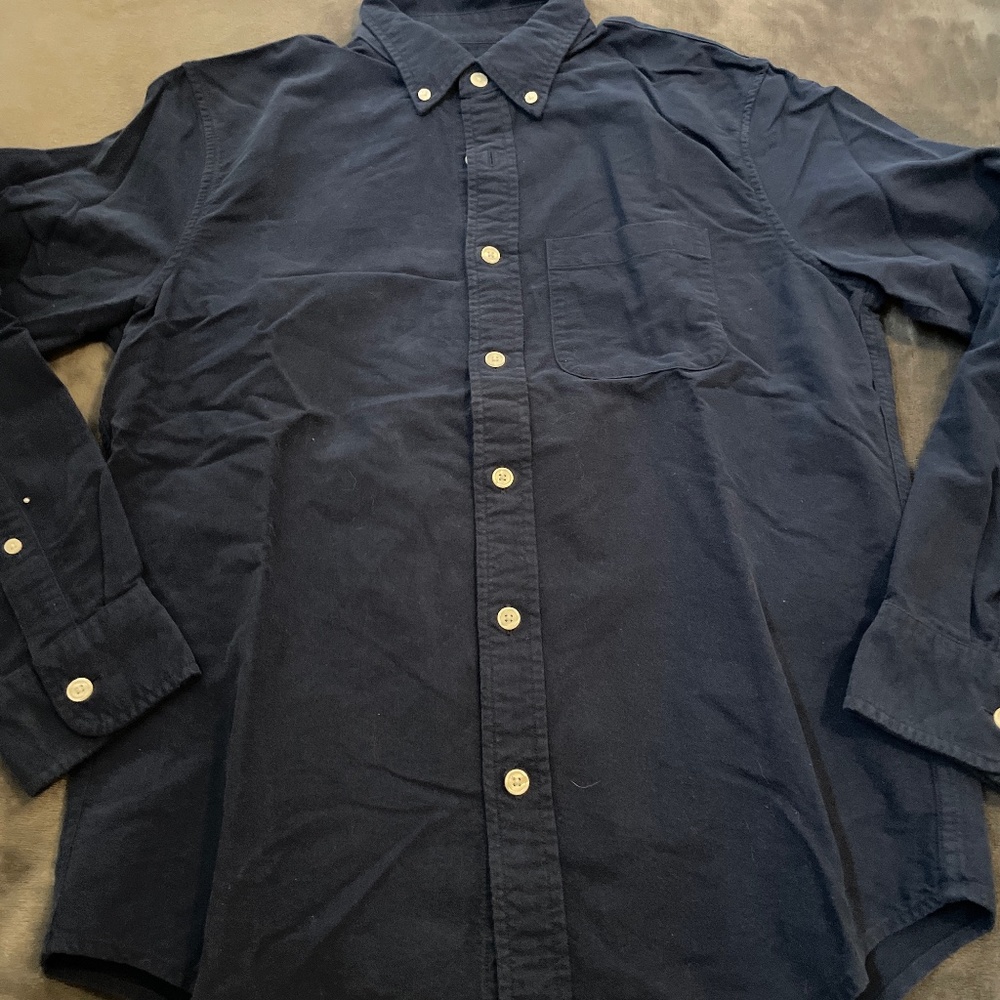 Men’s Abercrombie navy Blue long sleeve Oxford